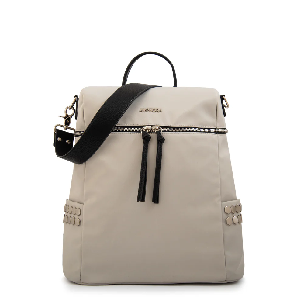 Mochila grande teriosa blanco crudo