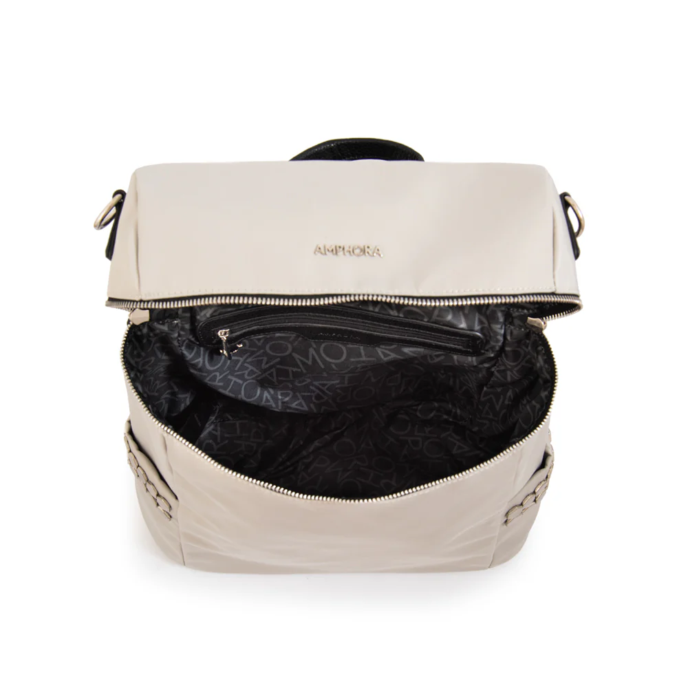 Mochila grande teriosa blanco crudo - Imagen 4