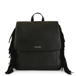 Mochila con tapa mediana sandy negro