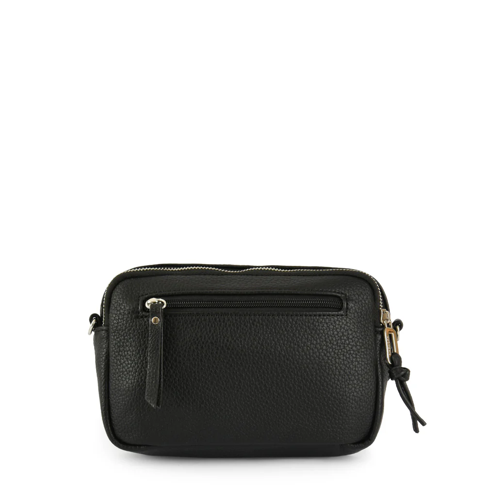 Cartera Bandolera Pequeña Lisse Negro - Imagen 3