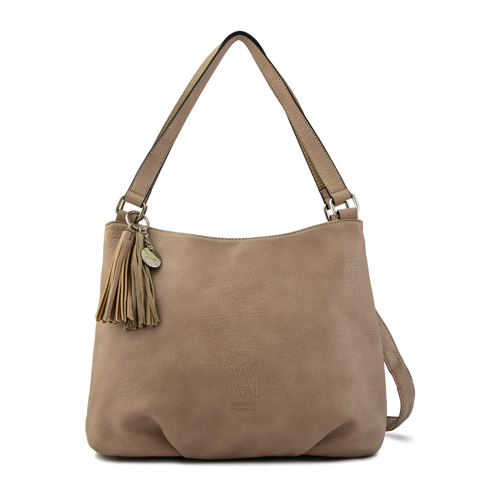 Cartera Dos Asas Tres divisiones grande lioben taupe