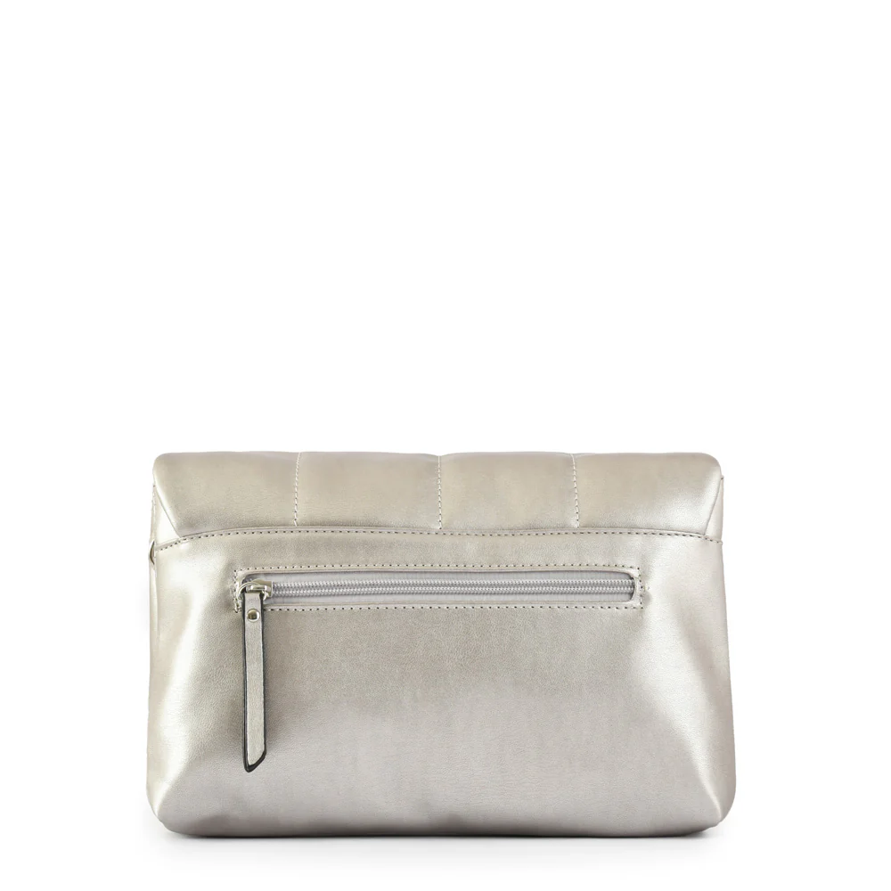 Cartera bandolera mediana acuaria plateado oscuro - Imagen 3