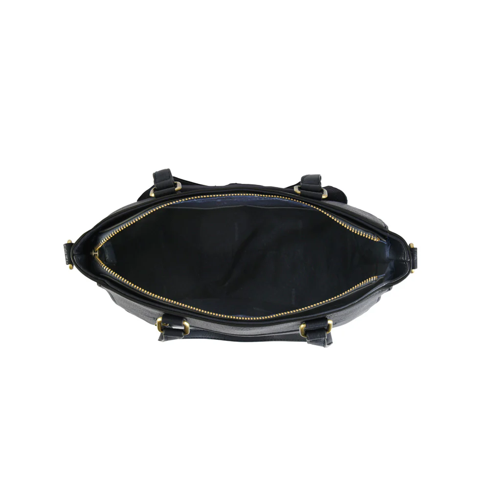 Cartera tote Tres divisiones mediana lya azul oscuro - Imagen 4