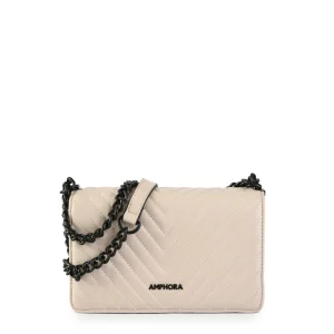 Cartera bandolera muller blanco crudo