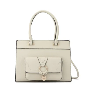 Cartera tote grande marla blanco crudo