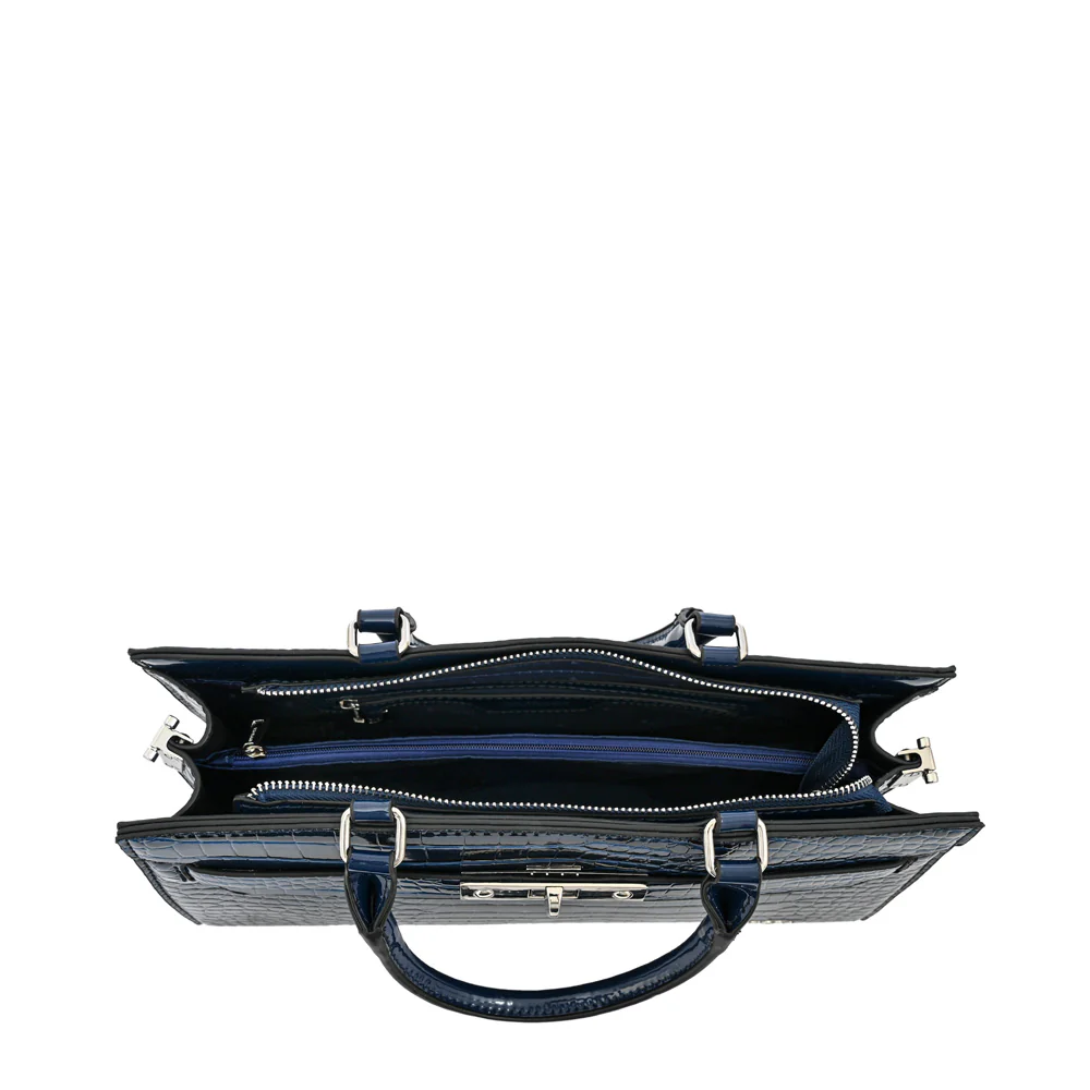 Cartera tote mediana julia azul oscuro - Imagen 4