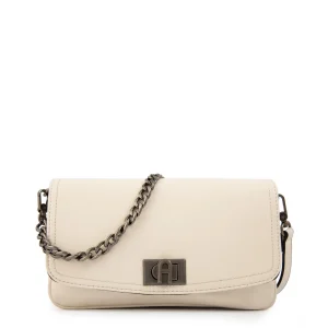 Cartera Bandolera con tapa anto mediana blanco crudo