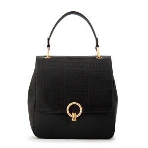 Mochila con tapa mediana libia negro especial