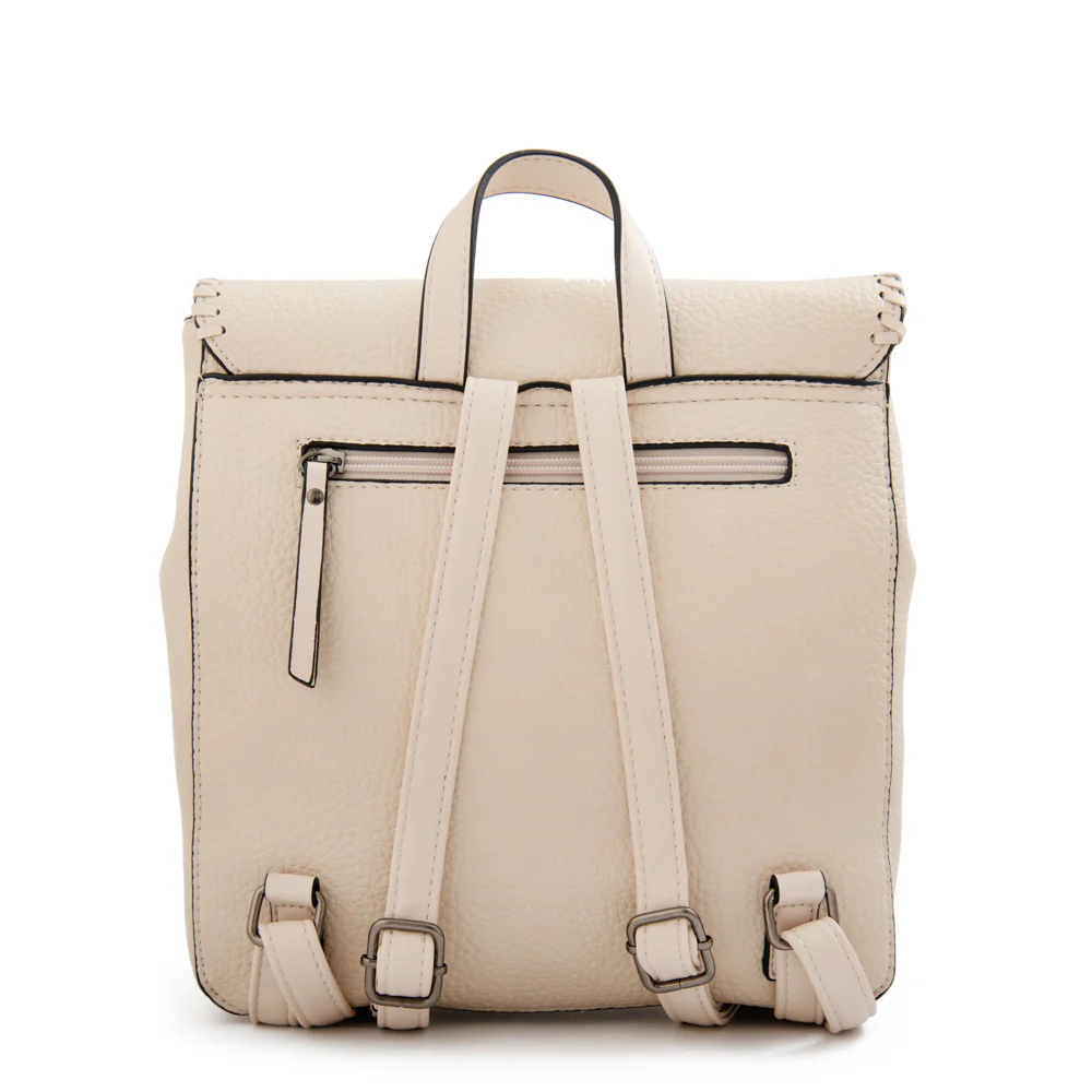 Mochila con tapa mediana bissau blanco crudo - Imagen 3