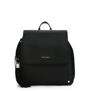 Mochila con tapa mediana etiopia negro especial