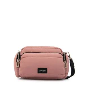 Bandolera melina mediana rosa viejo