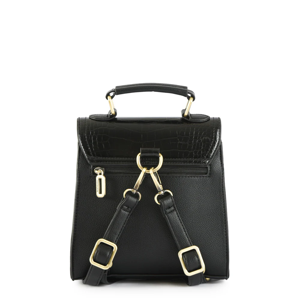 Mochila Con Tapa Pequeña Kelly Negro especial - Imagen 3