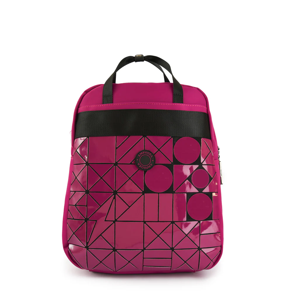 Mochila Porta Notebook Mediana Bonjour Fucsia