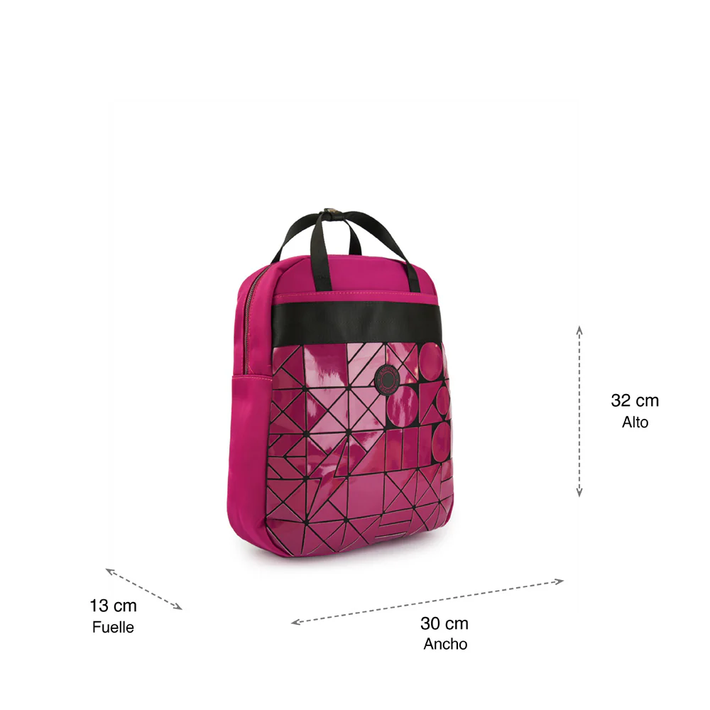 Mochila Porta Notebook Mediana Bonjour Fucsia - Imagen 5