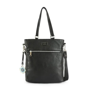 Cartera Dos Asas Grande Car Pintos Negro