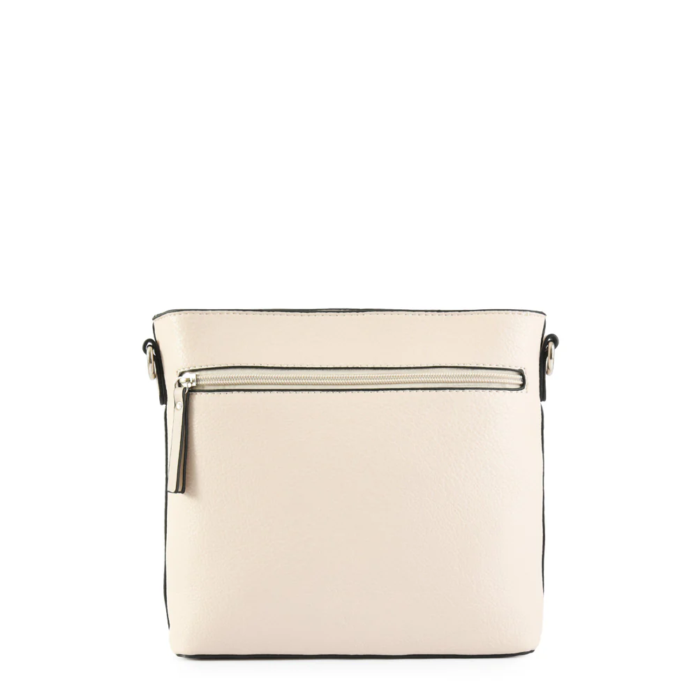 Cartera bandolera mediana blossom blanco crudo - Imagen 3