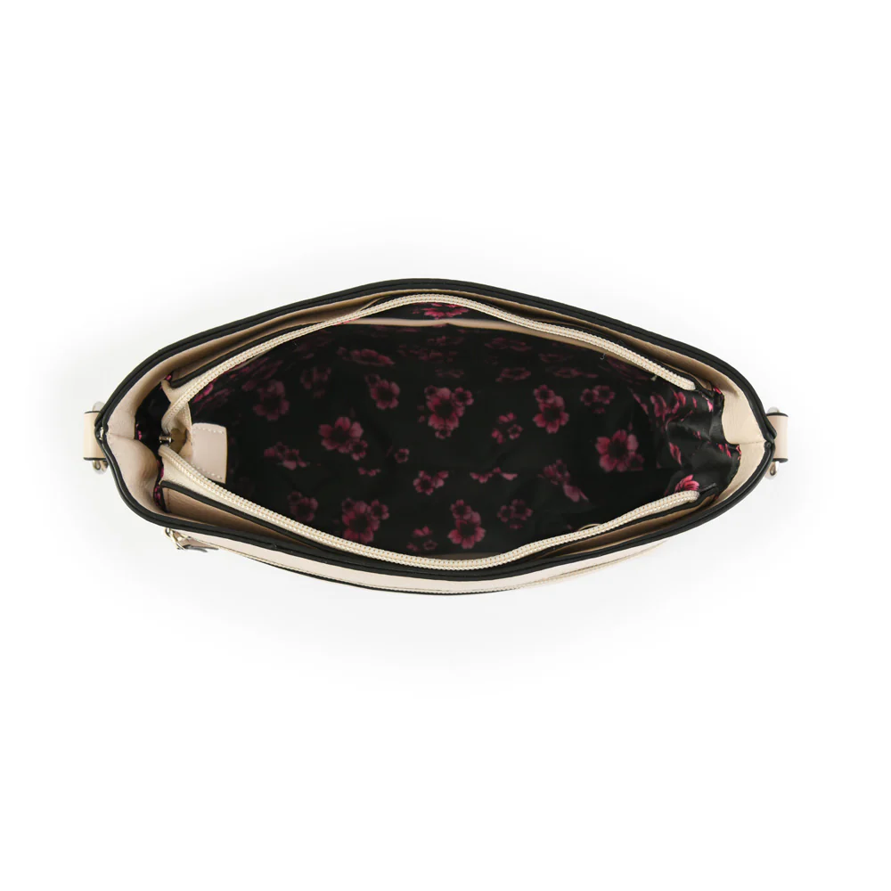 Cartera bandolera mediana blossom blanco crudo - Imagen 4