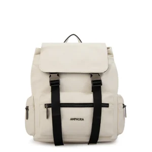 Mochila oriana grande blanco crudo