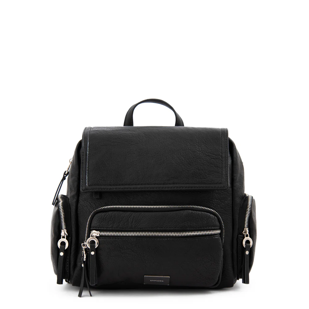 Mochila con tapa mediana harmonie Negro especial