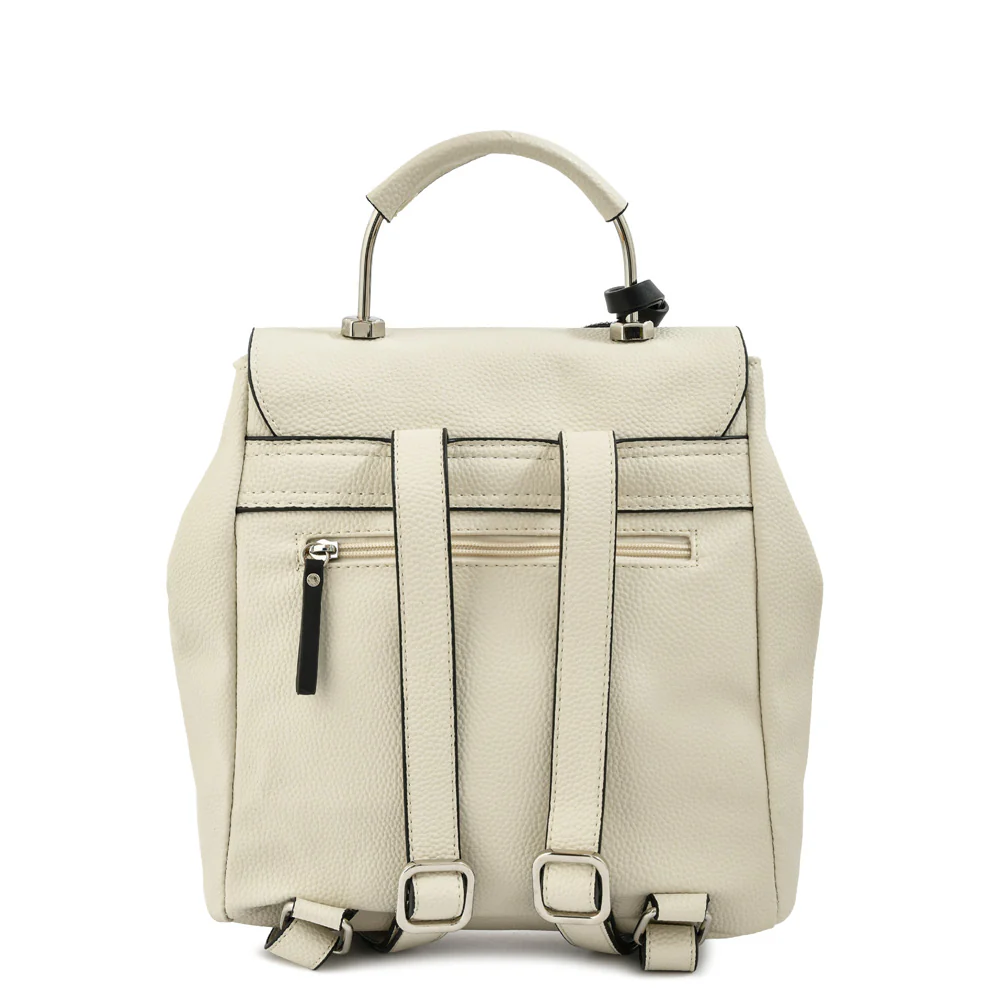 Mochila con tapa mediana benita blanco crudo - Imagen 3