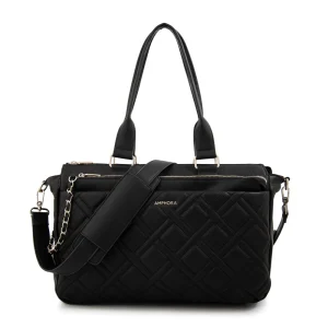 Cartera tote porta notebook grande gambia negro especial