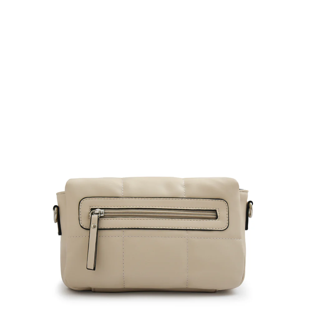 Cartera Bandolera con tapa mediana vania blanco crudo - Imagen 3