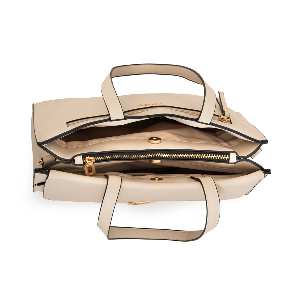 Cartera tote grande lizet blanco crudo - Imagen 4