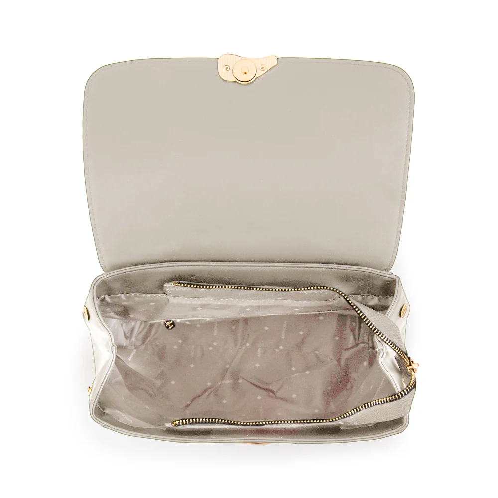 Mochila con tapa mediana lizet blanco crudo - Imagen 4