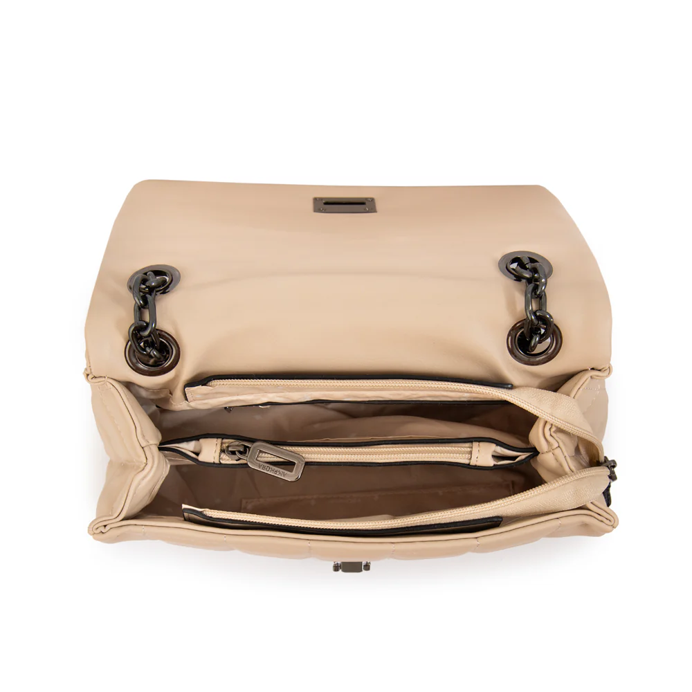 Cartera Bandolera con tapa mediana grecia blanco crudo - Imagen 4