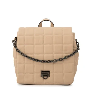 Mochila con tapa pequeña grecia blanco crudo