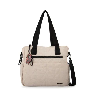 Cartera tote trinidad grande blanco crudo
