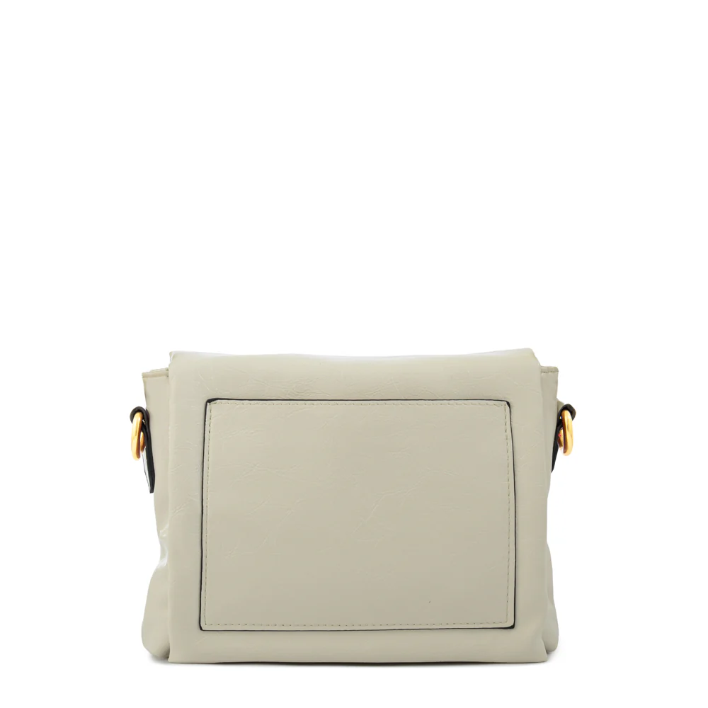 Cartera Bandolera con tapa gilly grande blanco crudo - Imagen 3