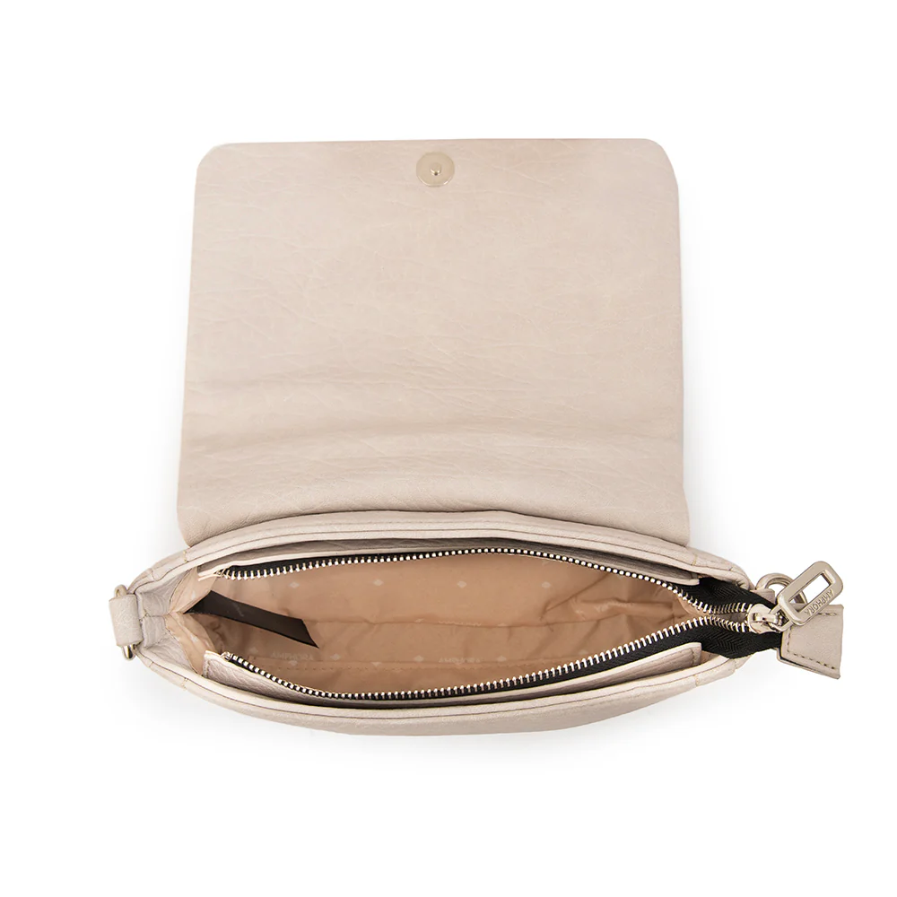 Cartera Bandolera edith pequeña blanco crudo - Imagen 4