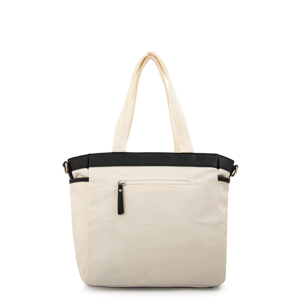 Cartera tote evany grande blanco crudo - Imagen 3