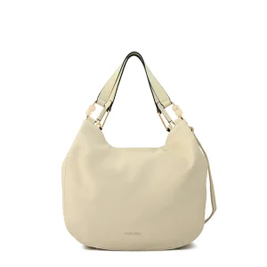Cartera tote grande vermel blanco crudo