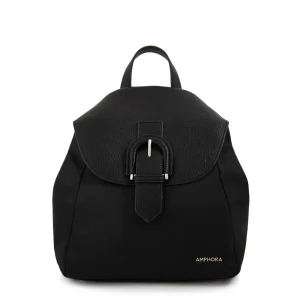 Mochila con tapa mediana jessie negro especial