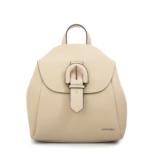 Mochila con tapa mediana jessie blanco crudo