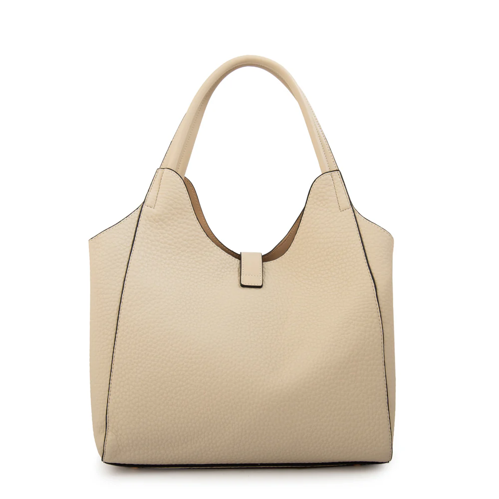 Cartera tote damaris grande blanco crudo - Imagen 3
