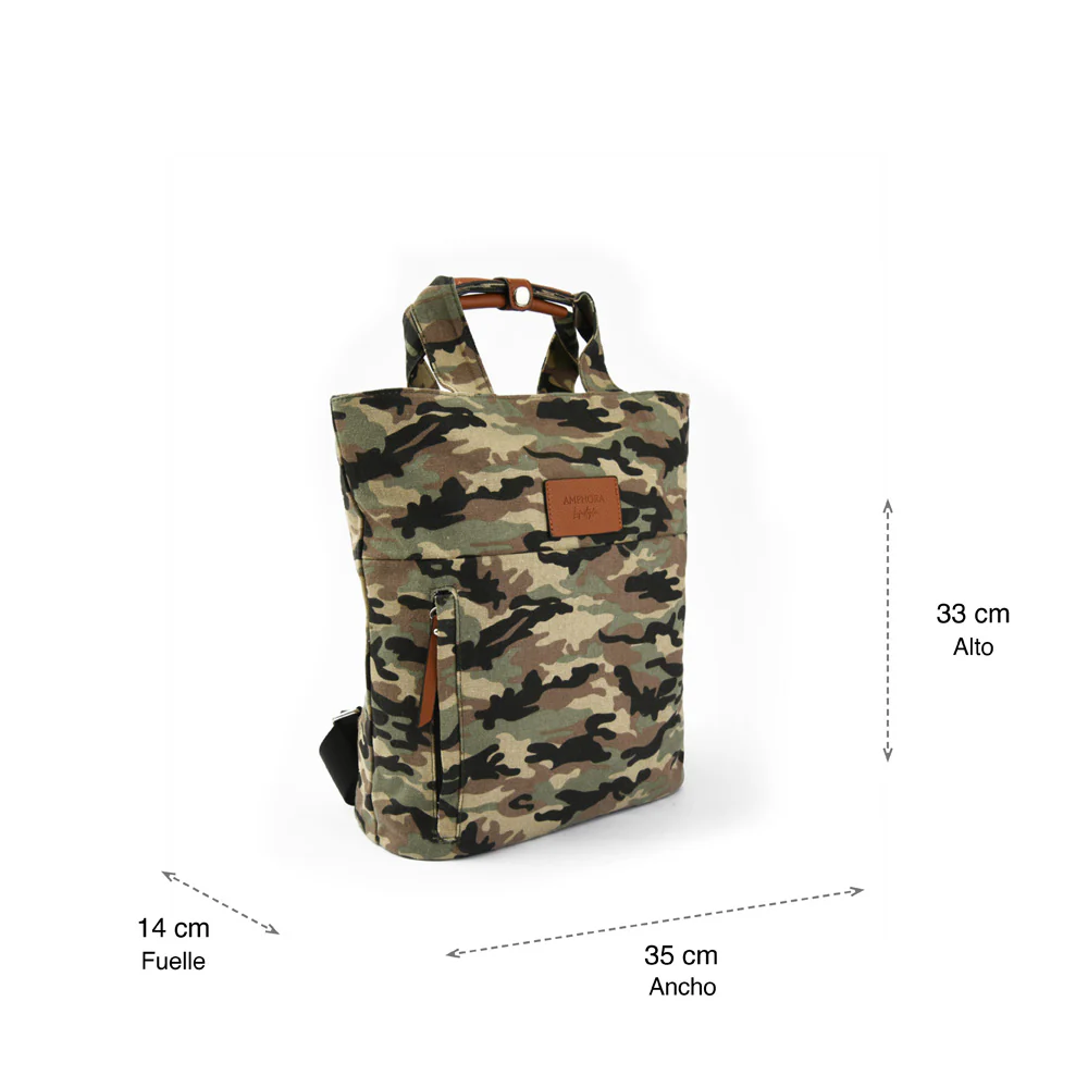 Mochila grande verito verde oliva - Imagen 5