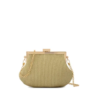 Cartera fiesta doris pequeña dorado claro