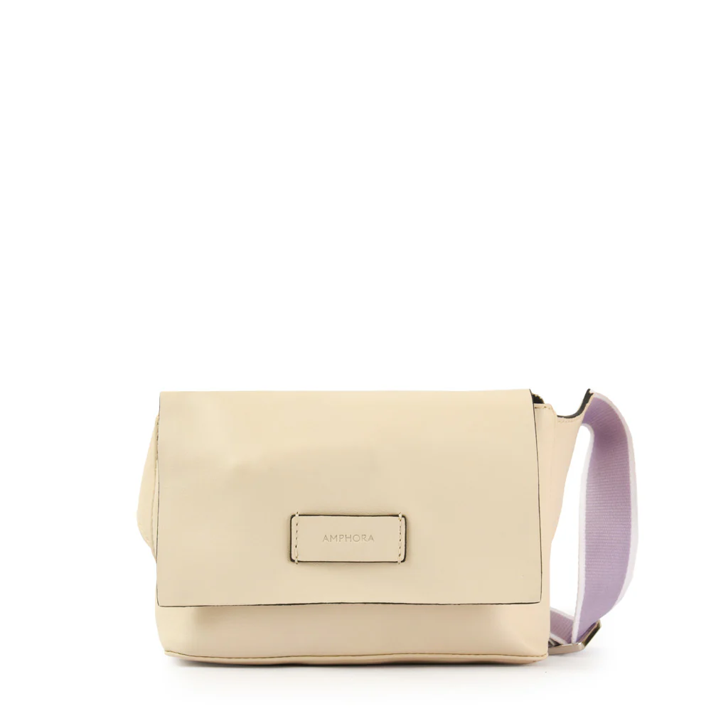 Banano parana cuero con tapa pequeña blanco crudo