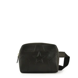 Banano étoiles cuero pequeña negro