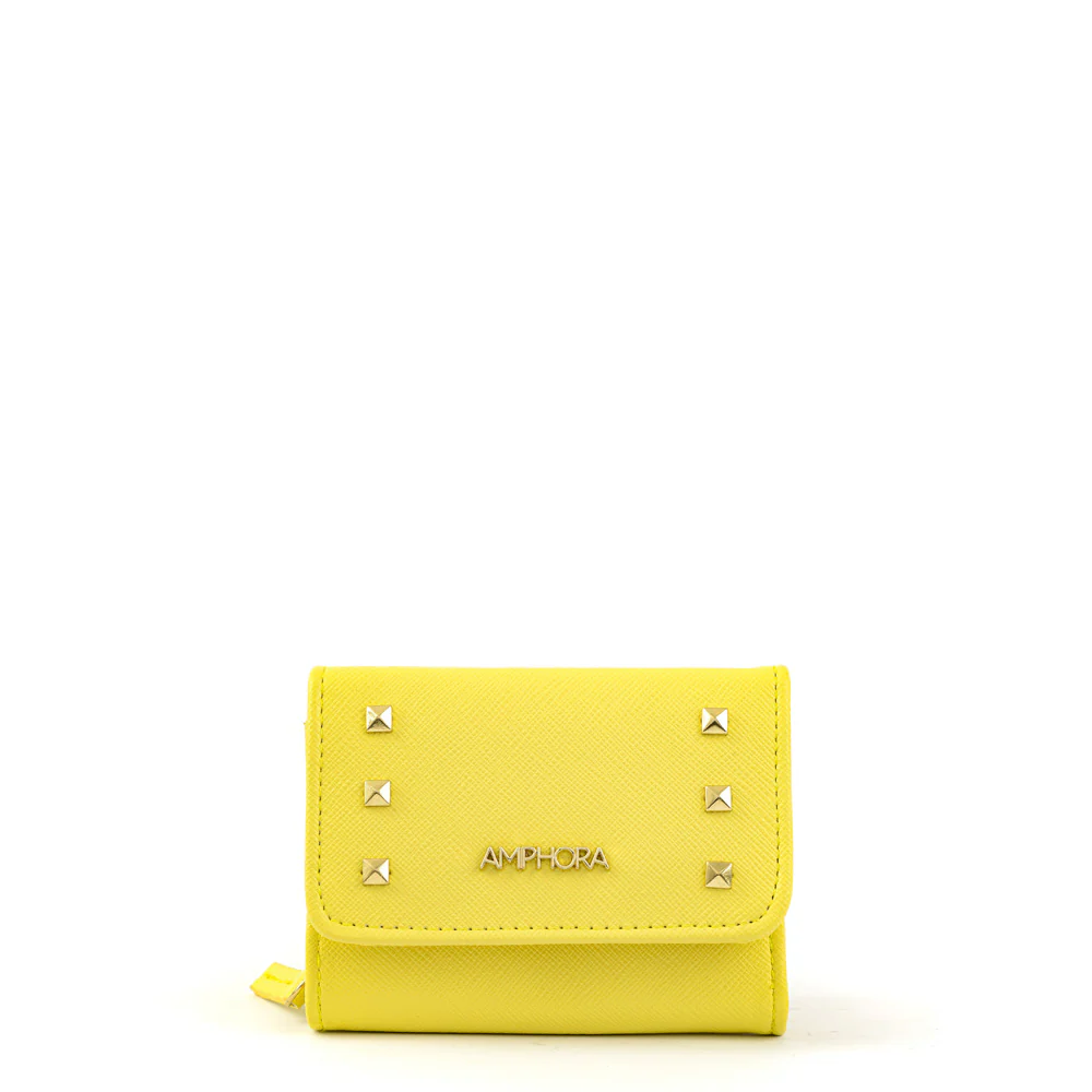 Billetera cierre exterior pequeña milano amarillo