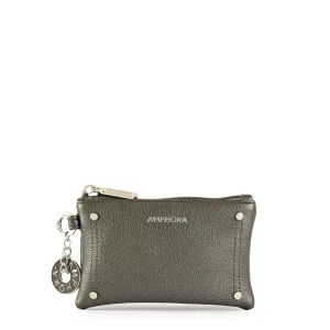 Monedero rectangular pequeña alina plateado oscuro