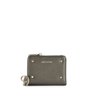 Billetera pequeña alina plateado oscuro