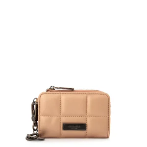 Billetera pequeña vania rosa metalico