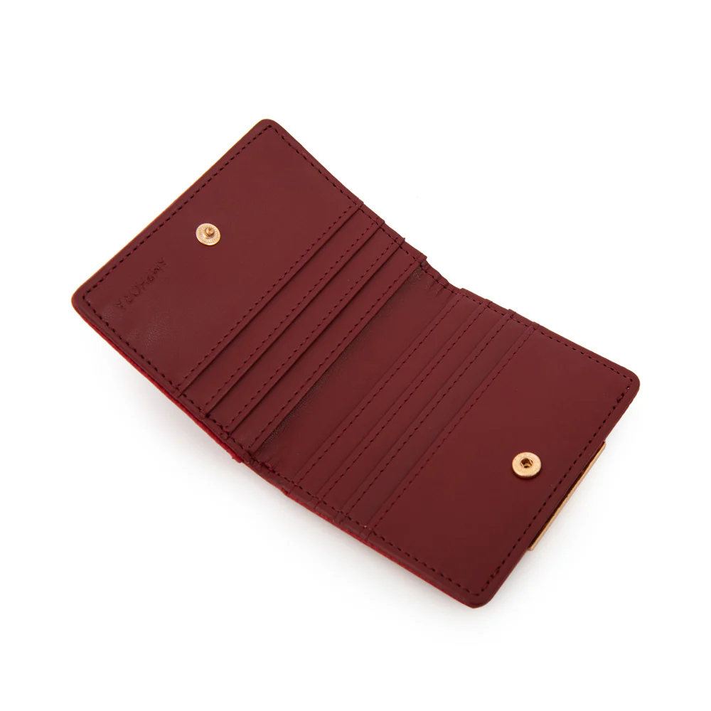 Tarjetero pequeña naty rojo oscuro - Imagen 3