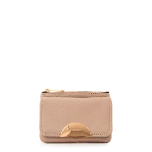 Monedero con bolsillo frontal pequeña naty rosa viejo