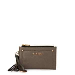 Billetera pequeña etiopia plateado oscuro