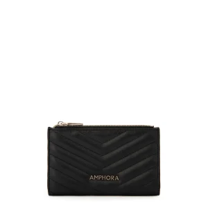 Billetera doble marina mediana negro